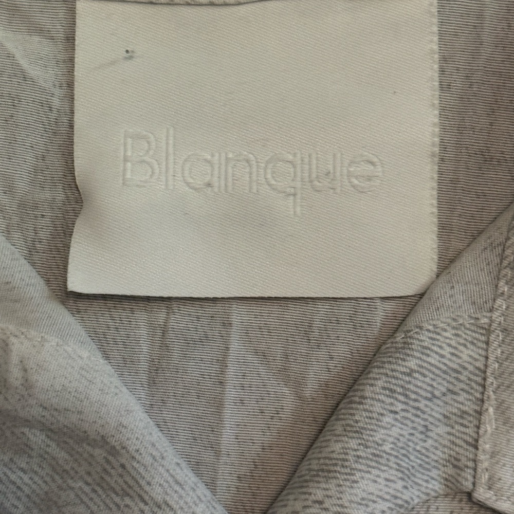 Blanque Swing Button Down Blouse Top Crinkle Boxy… - image 4